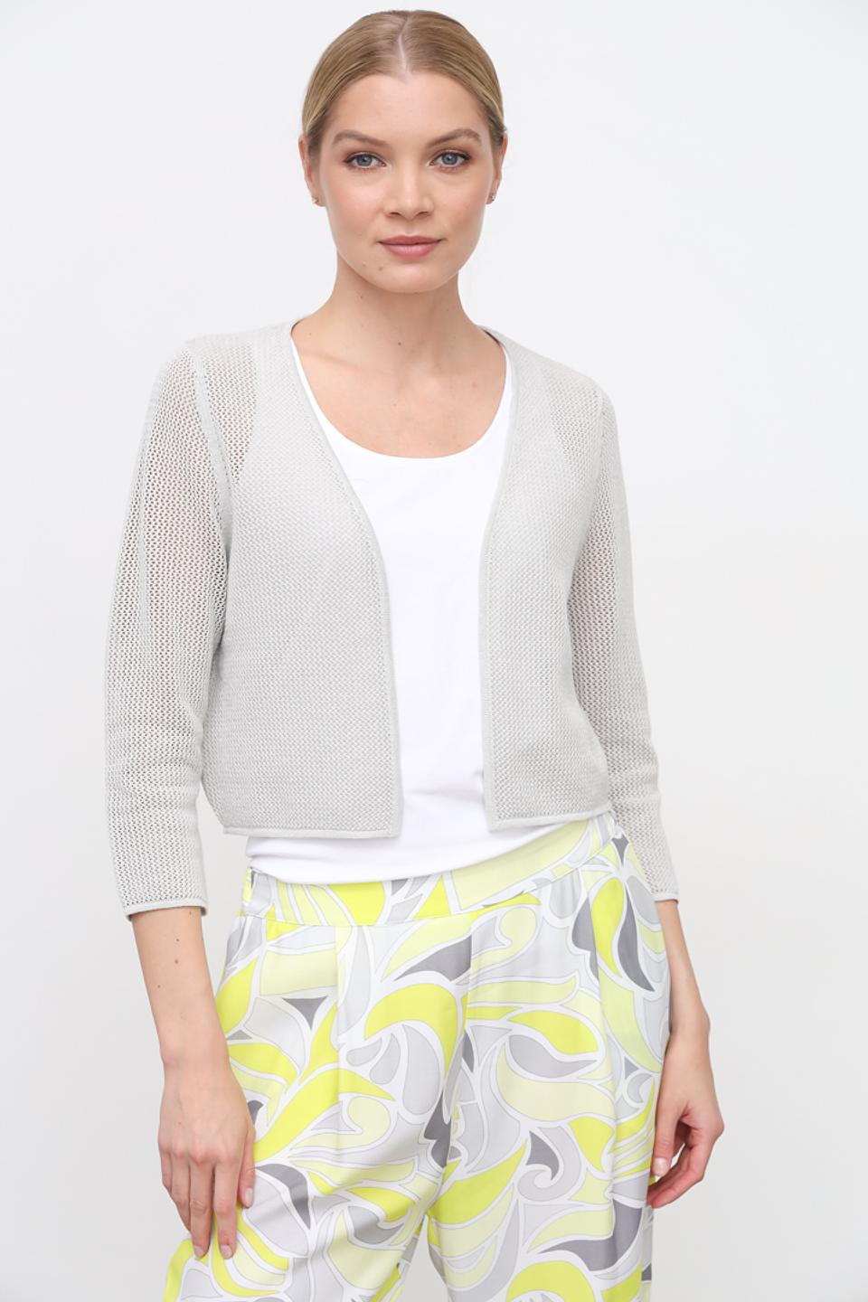 Жакет Bianca сетчатый серый