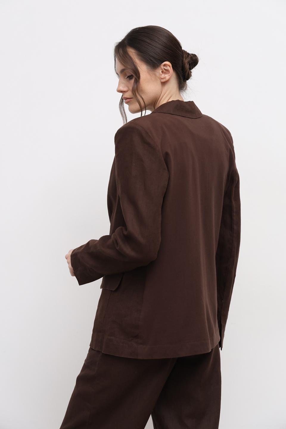 Жакет Oui женский коричневый