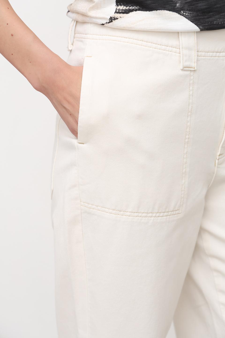 Джинсы Oui прямого кроя бежевые