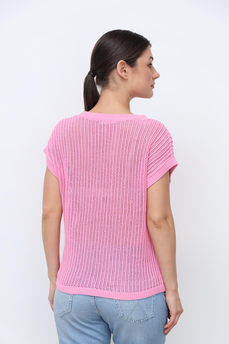 Жилет Bianca женский розовый ажурный