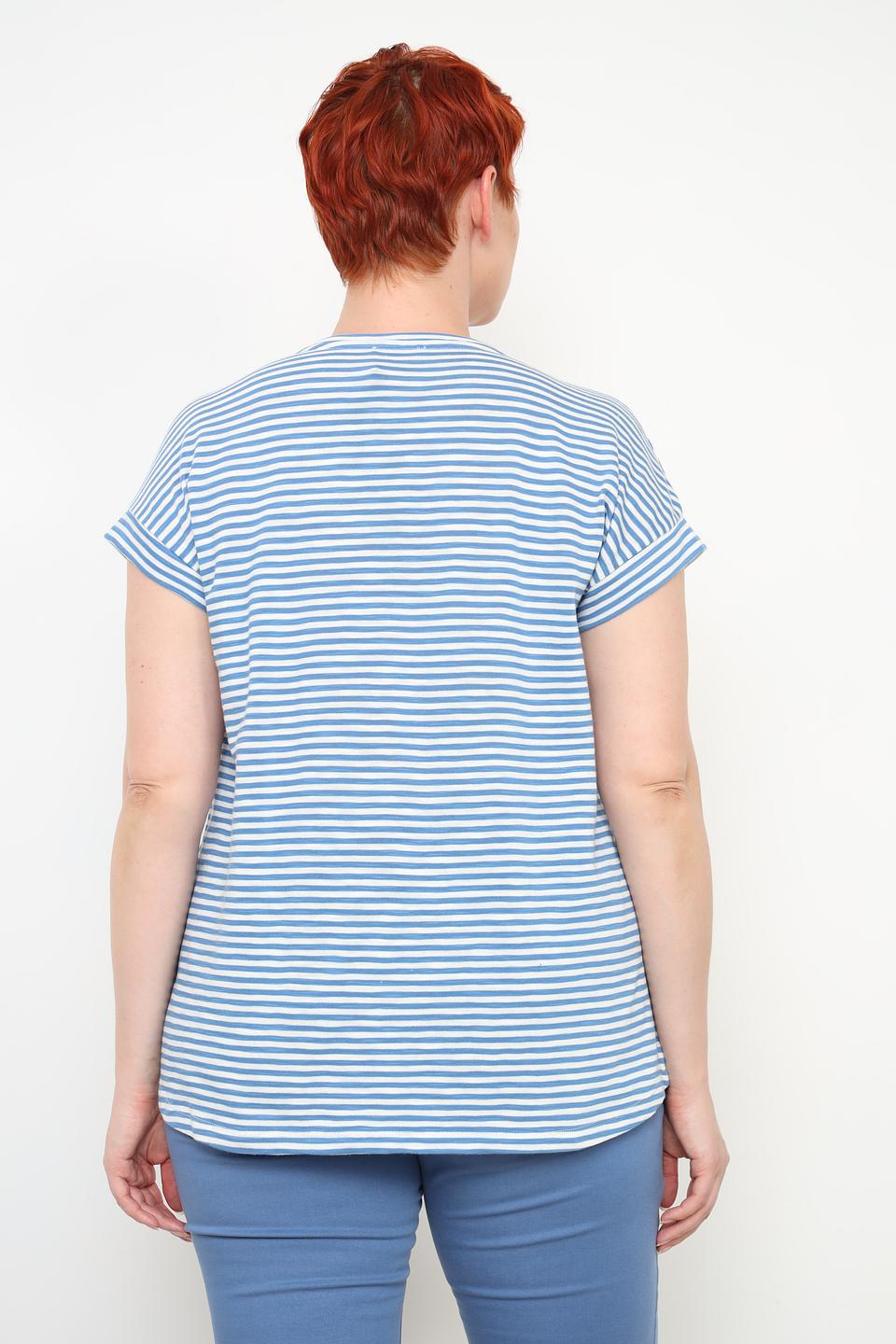 Футболка Frapp в полоску голубую