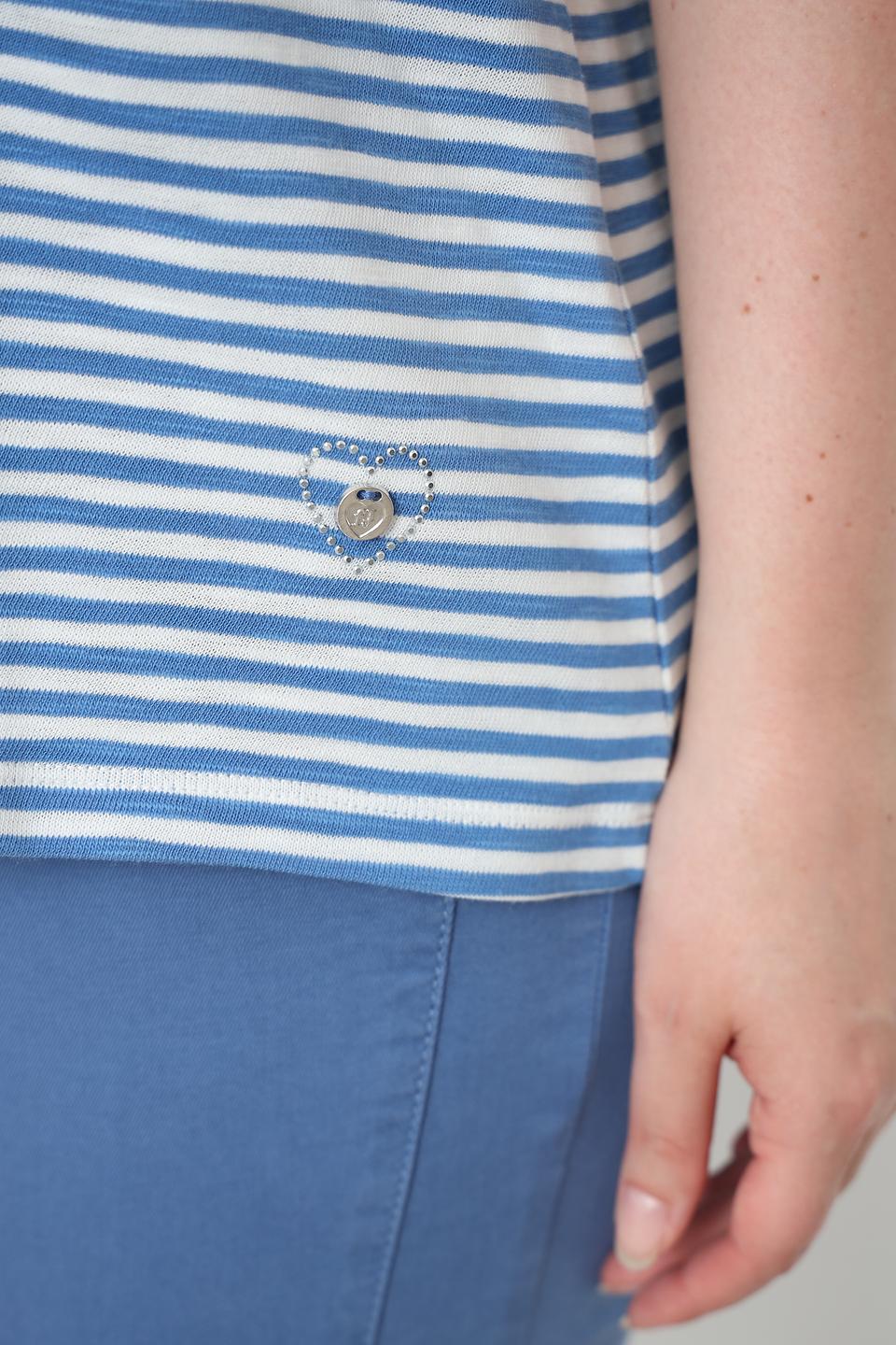 Футболка Frapp в полоску голубую