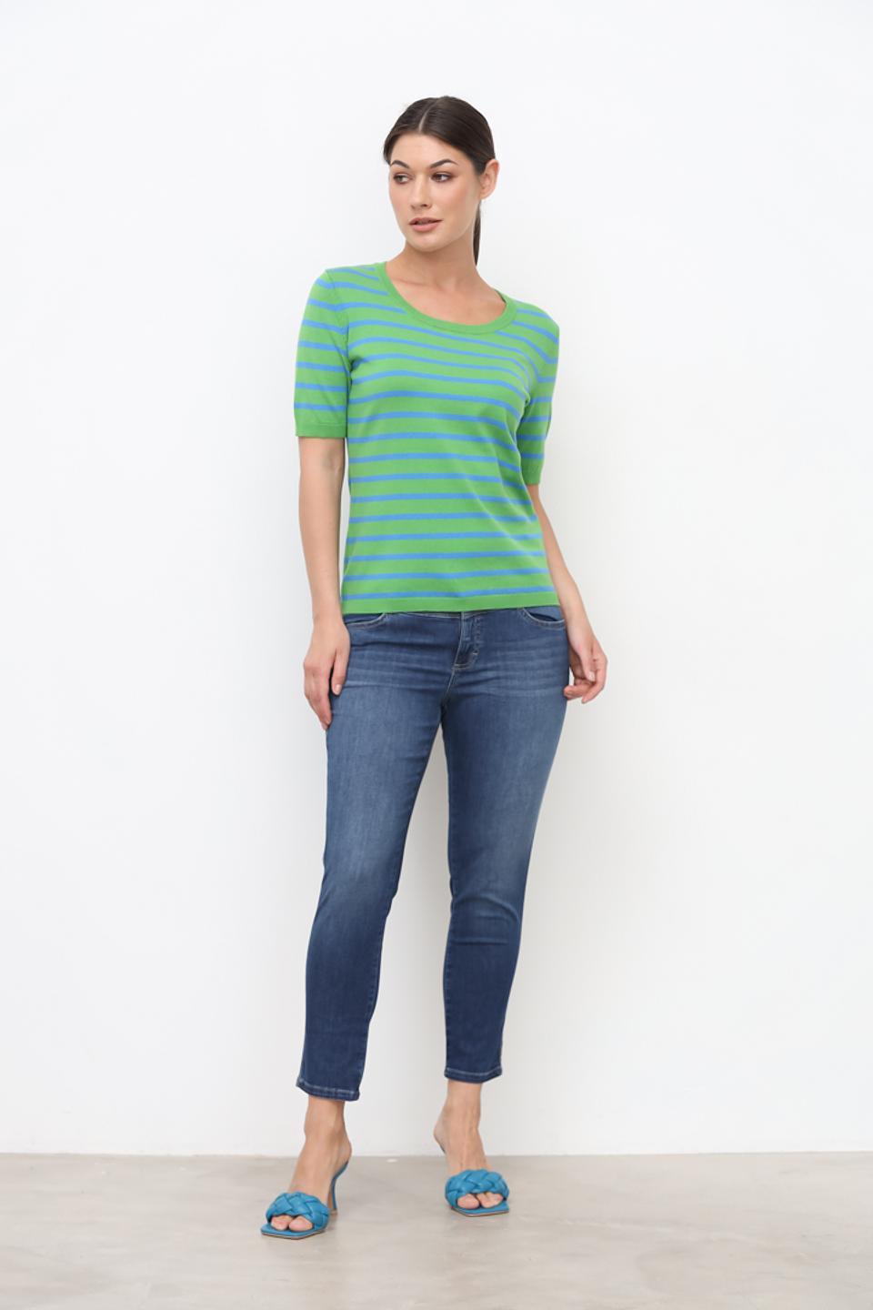 Пуловер Oui в полоску