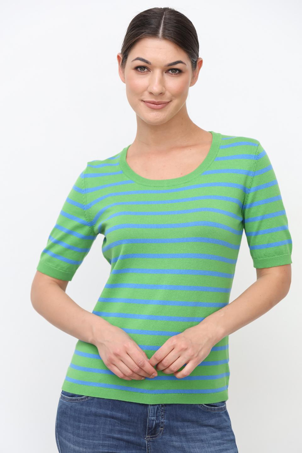 Пуловер Oui в полоску