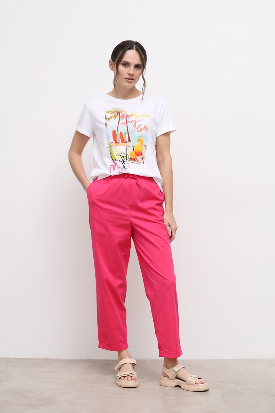 Брюки кюлоты Oui фуксия