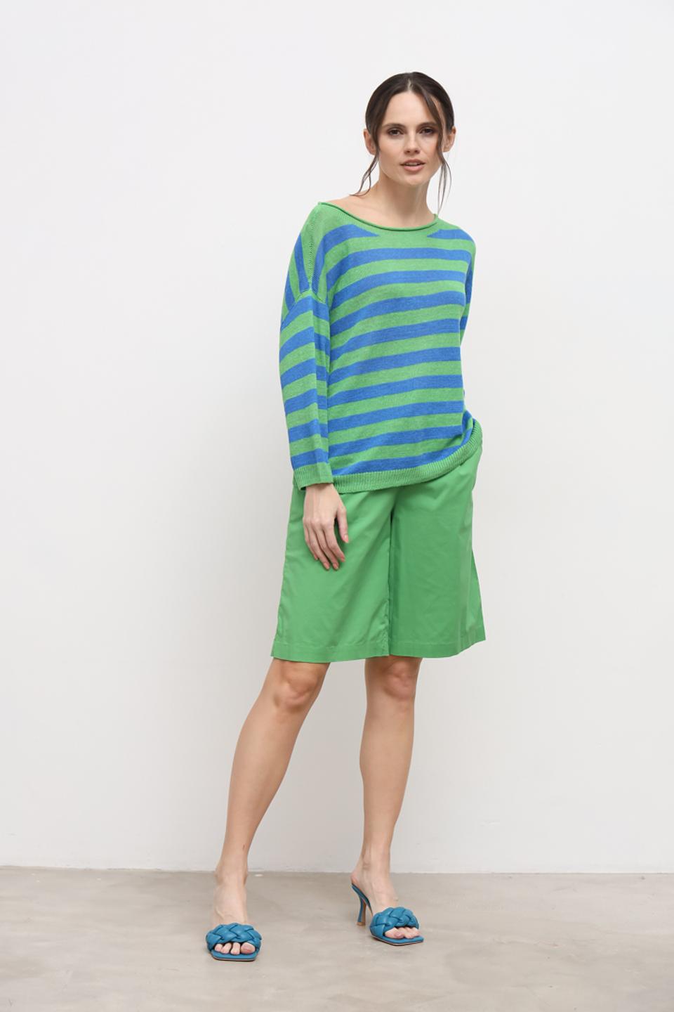 Шорты Oui зелёные с завязками