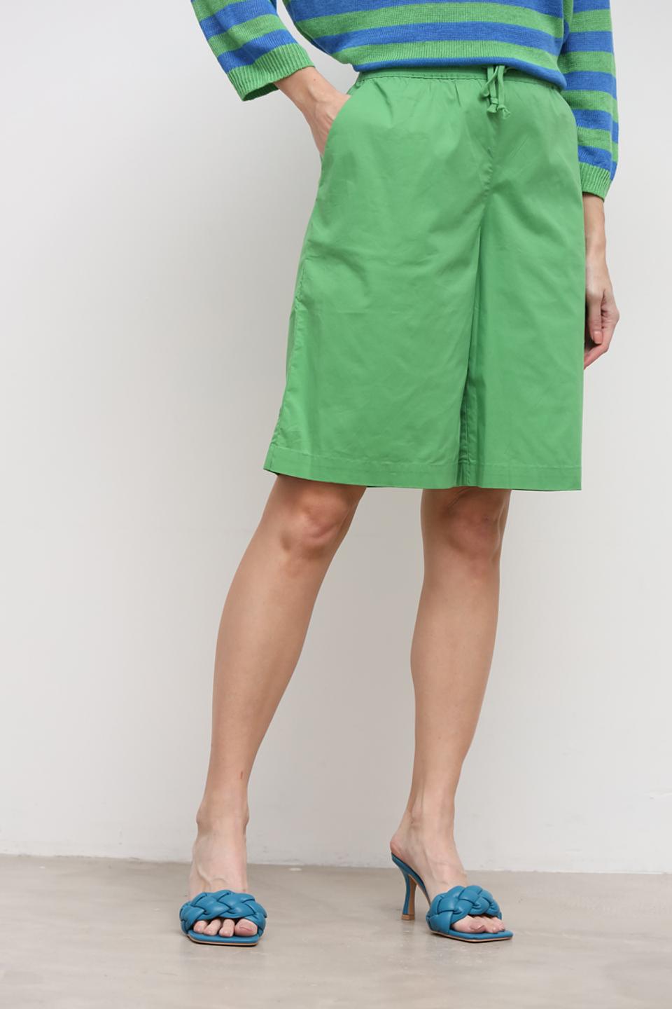 Шорты Oui зелёные с завязками