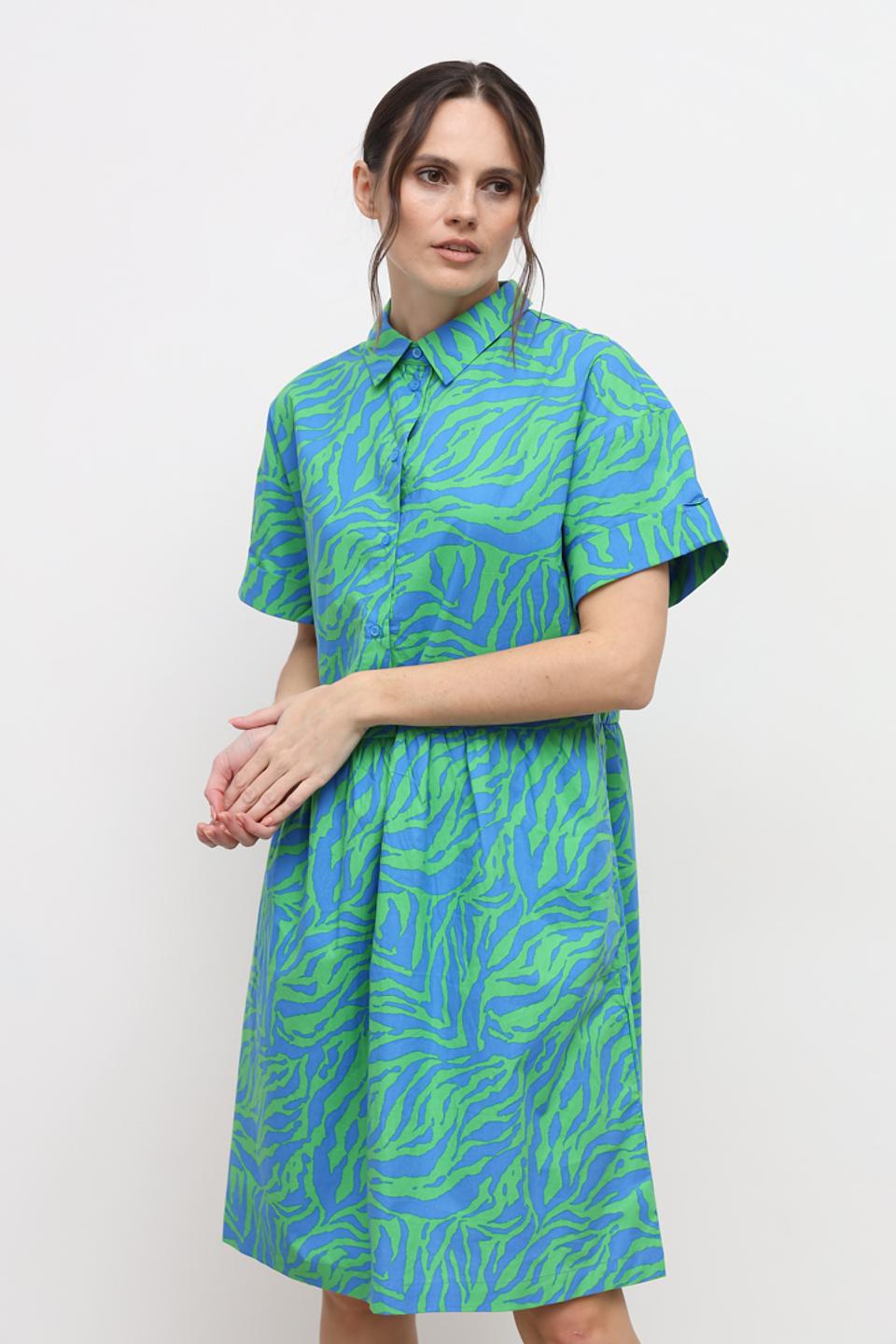 Платье Oui зелёный принт