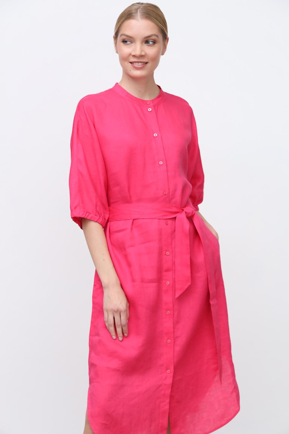 Платье Oui лен фуксия