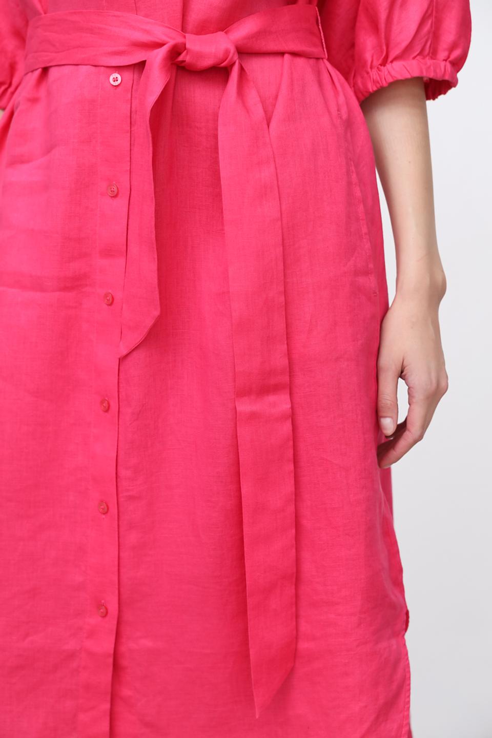 Платье Oui лен фуксия