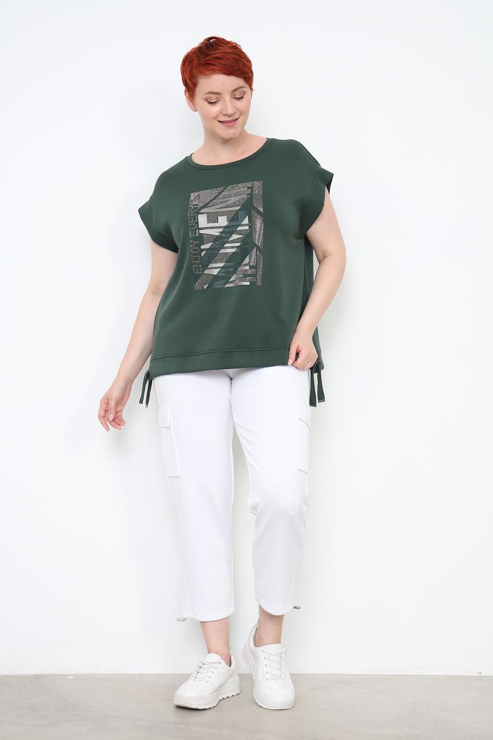 Футболка Frapp с принтом, зелёная