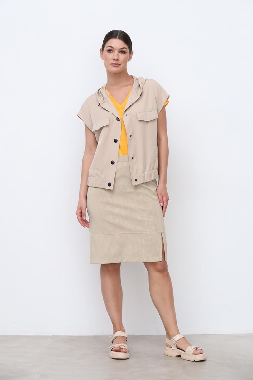 Жакет Lecomte с капюшоном бежевый