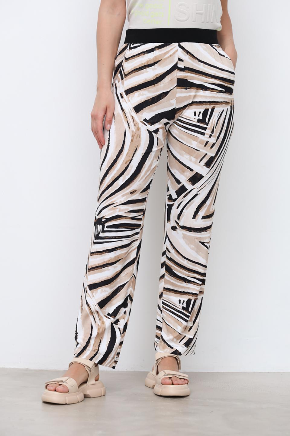 Брюки Lecomte принт зебра