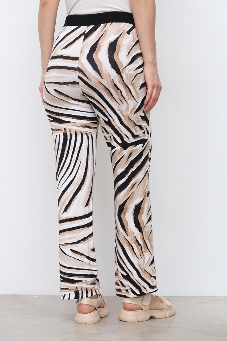 Брюки Lecomte принт зебра