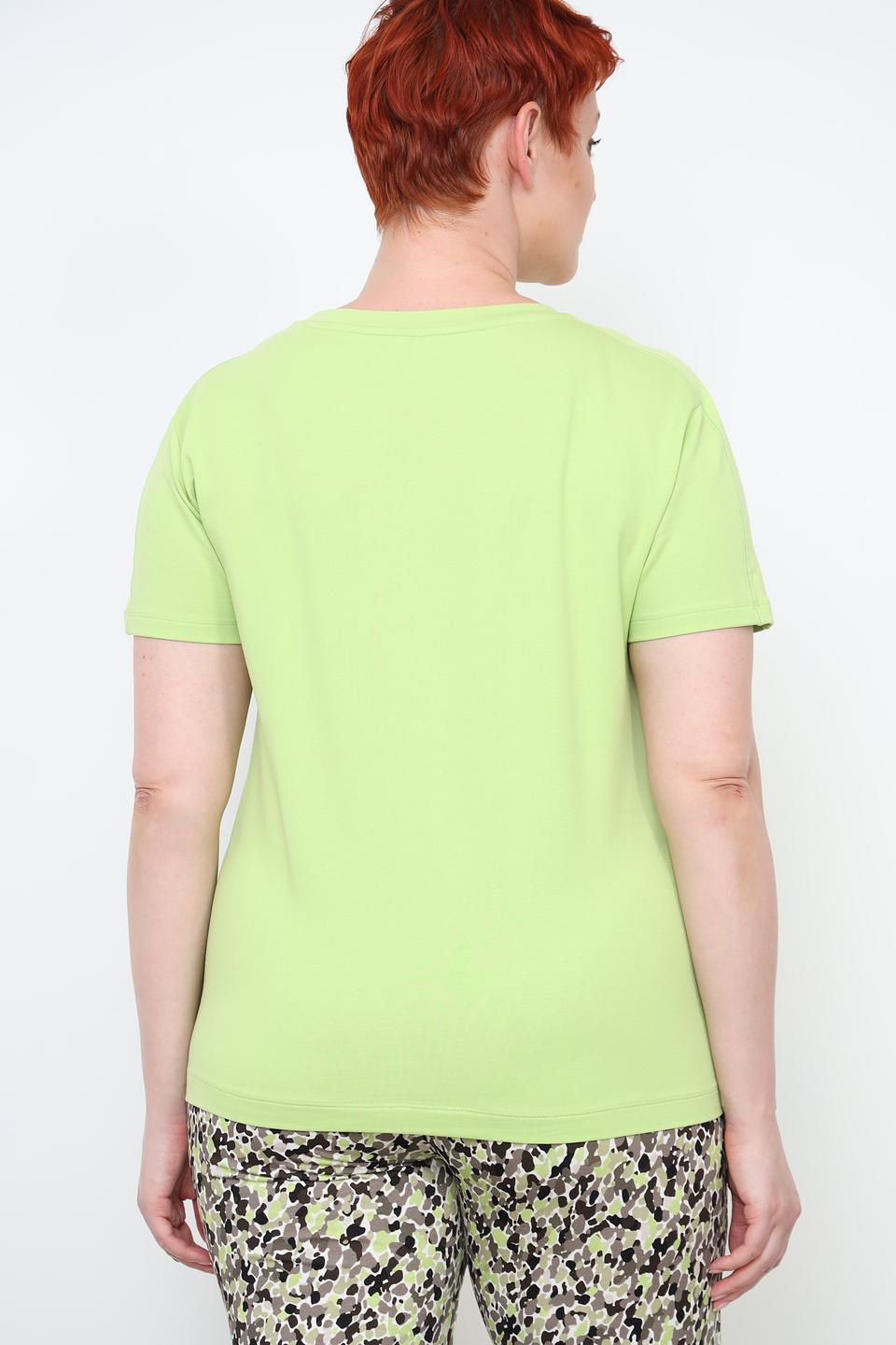 Футболка Rabe collection лайм с принтом