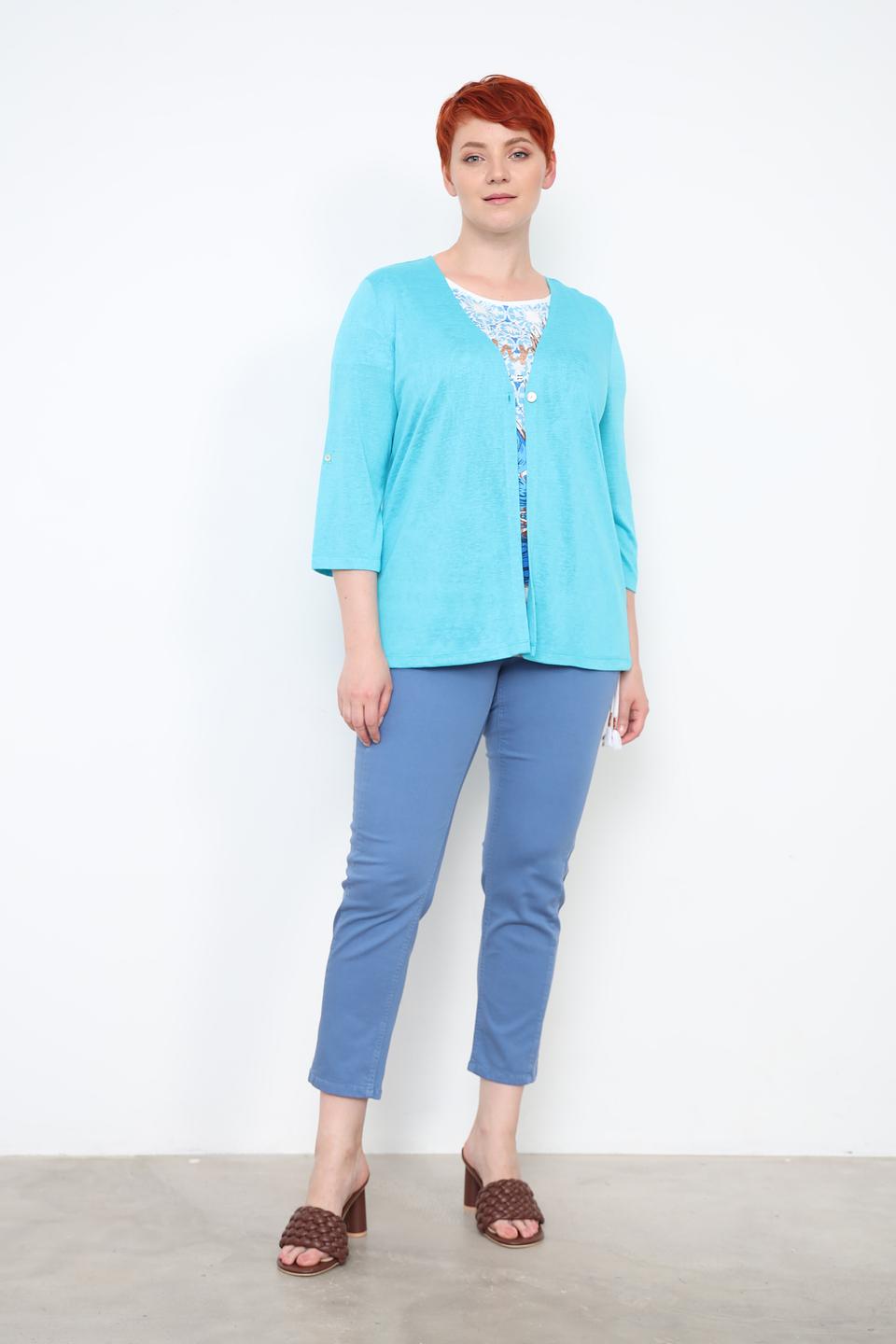 Кардиган Via Appia бирюзовый