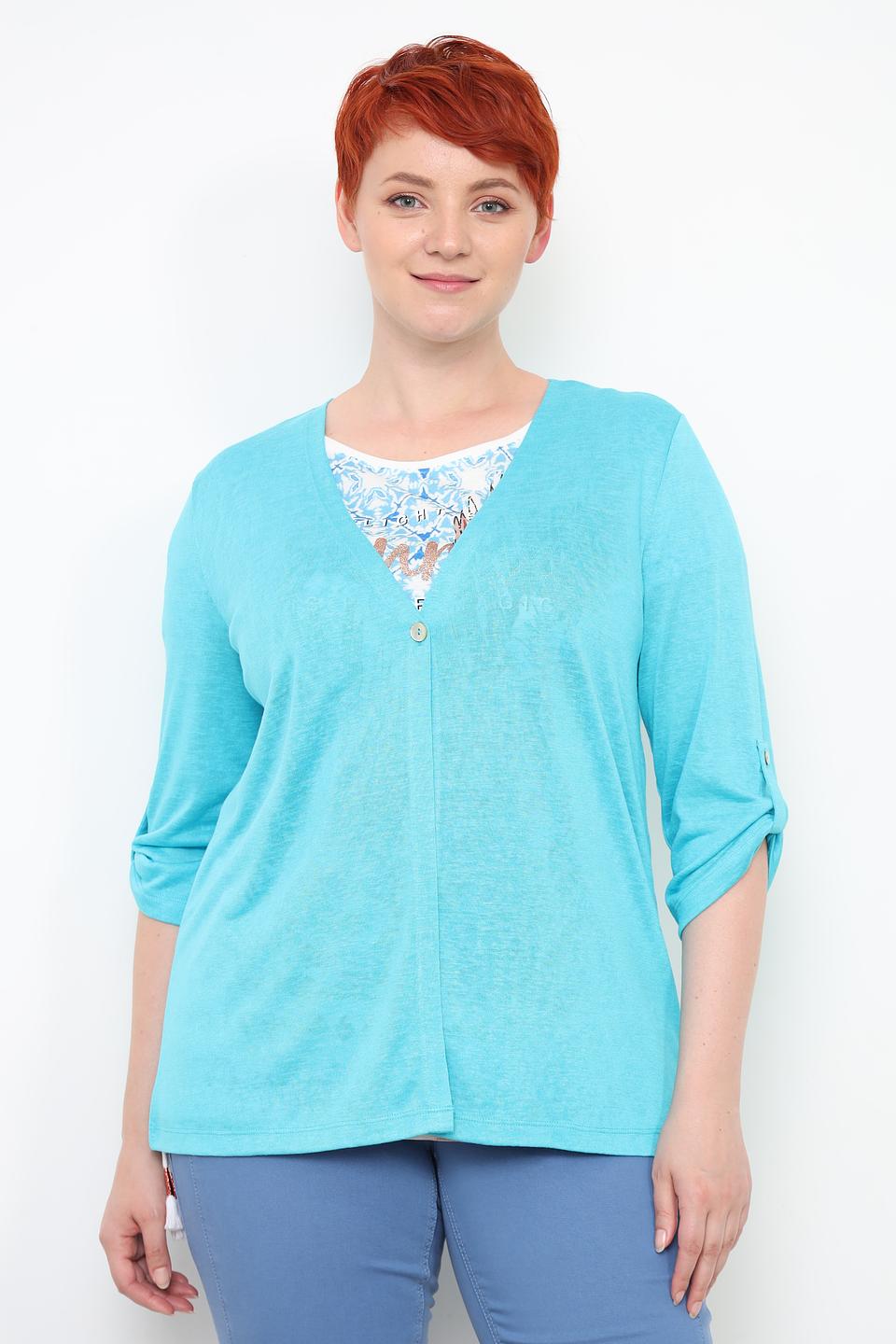 Кардиган Via Appia бирюзовый