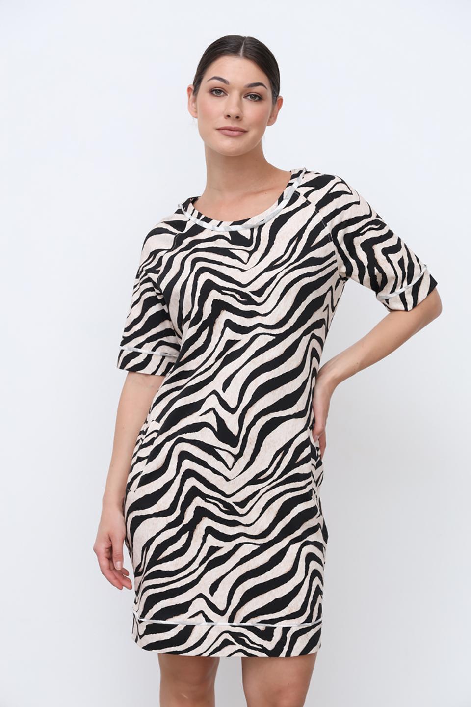 Платье Monari приталенное зебра