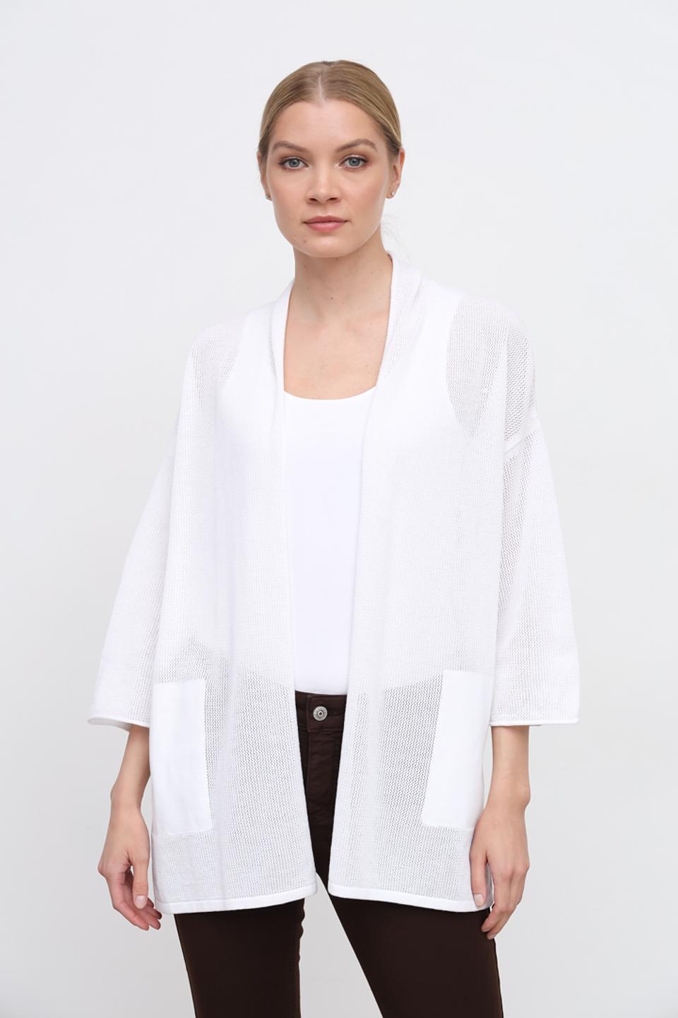 Жакет Lecomte белый ажурный