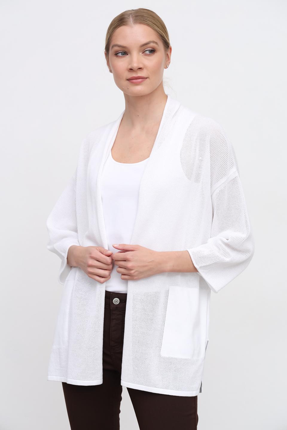 Жакет Lecomte белый ажурный
