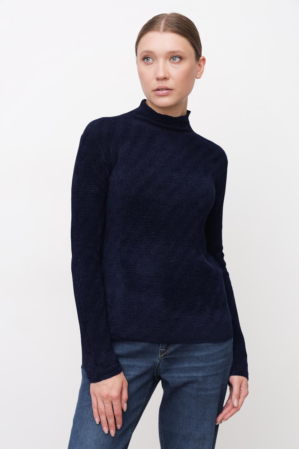 Водолазка Emporio Armani женская, тёмно-синяя