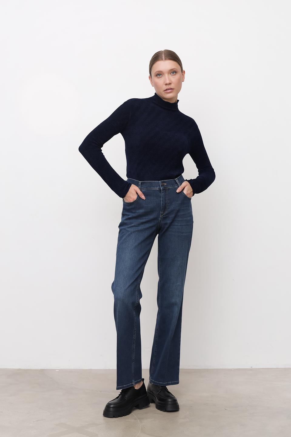 Водолазка Emporio Armani женская, тёмно-синяя