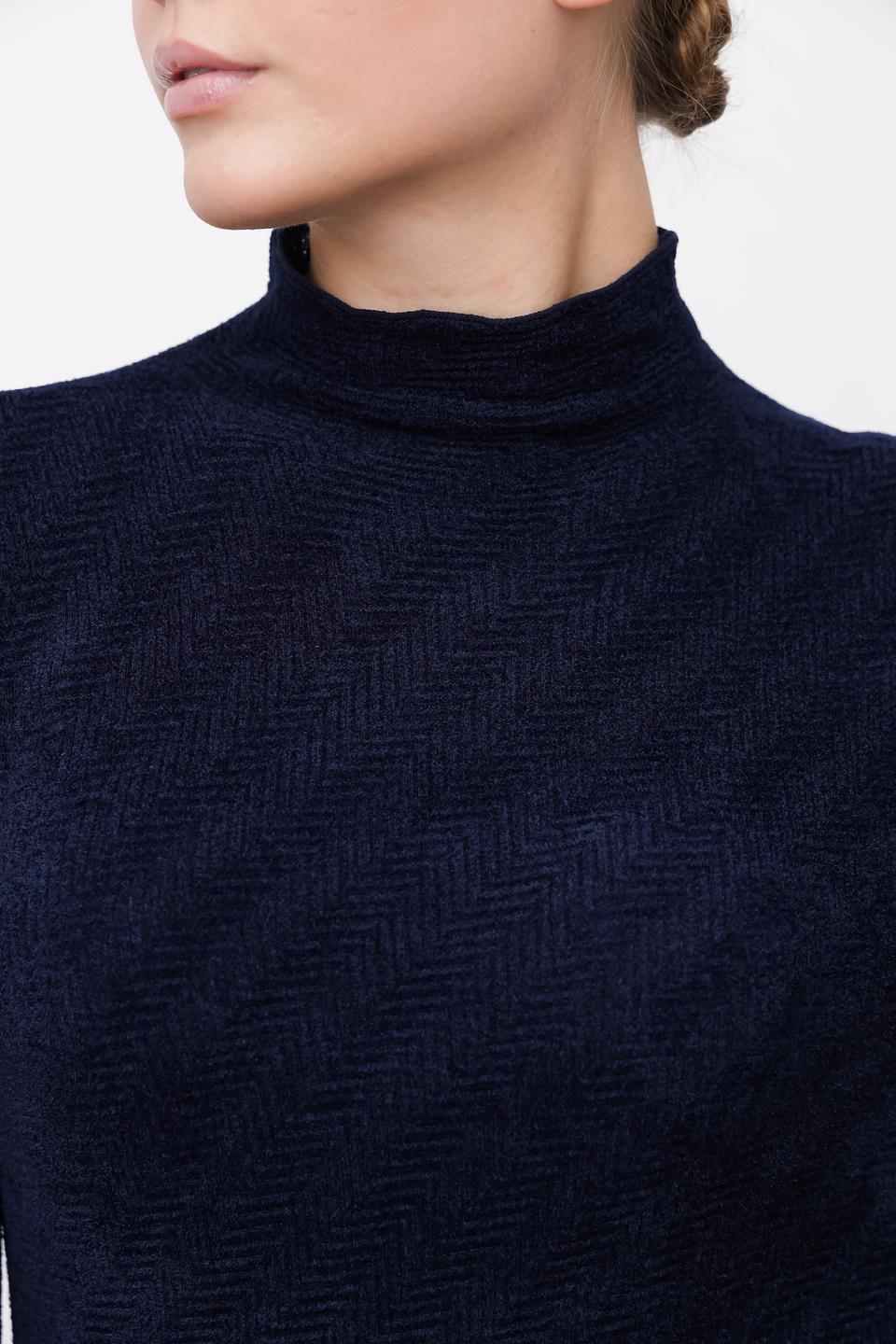 Водолазка Emporio Armani женская, тёмно-синяя