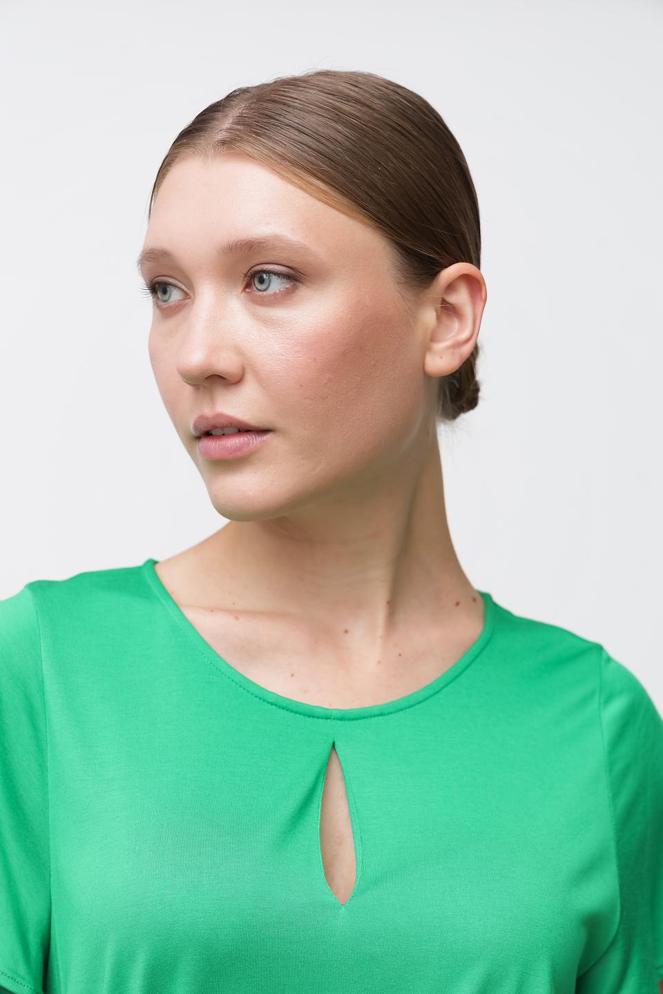 Платье Taifun зелёное с воланами