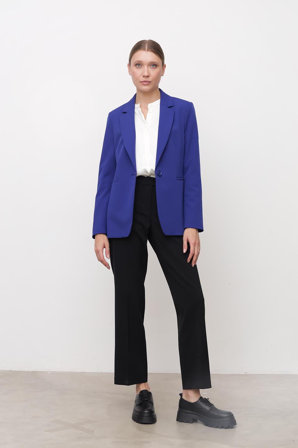 Жакет Bianca синий приталенный