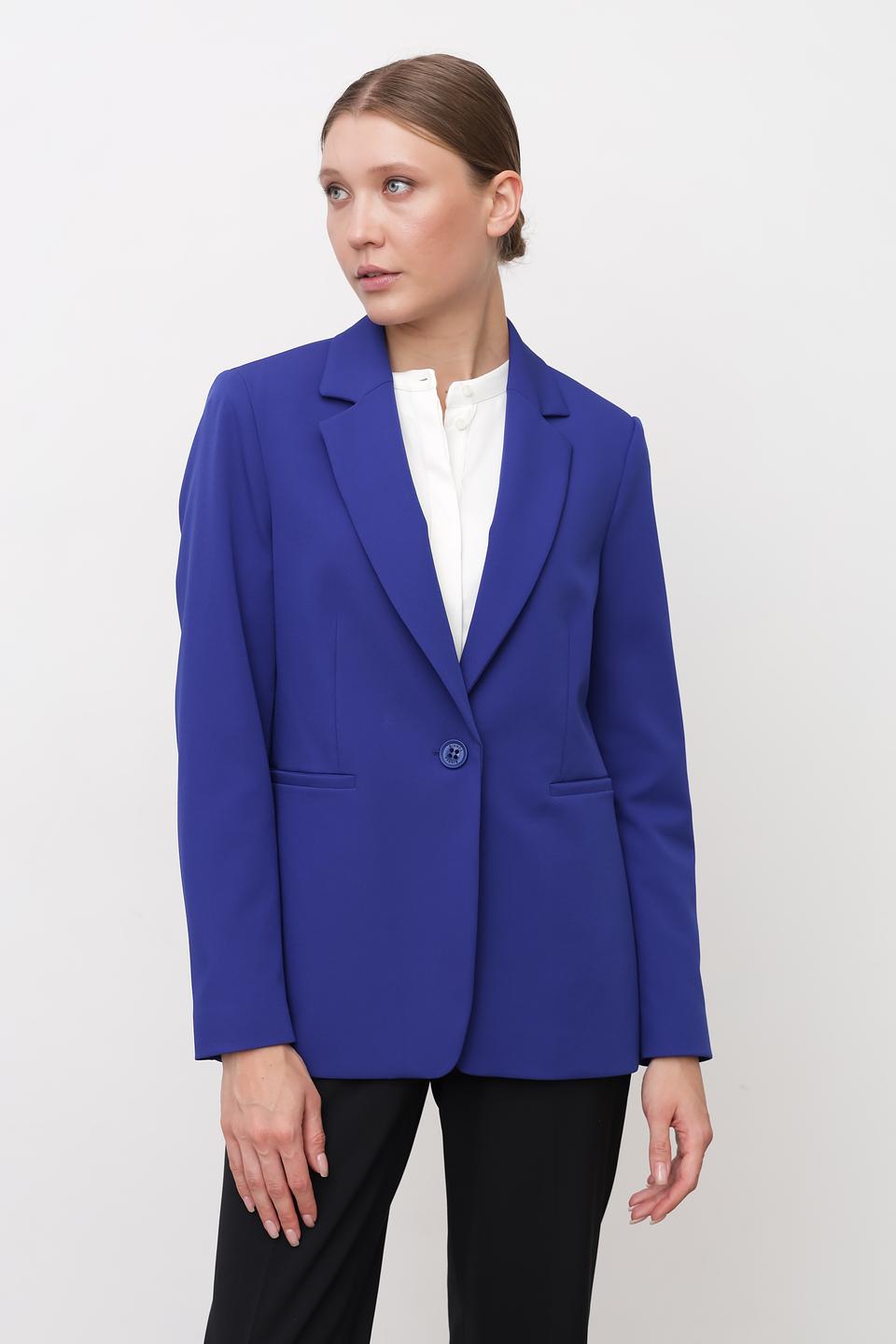 Жакет Bianca синий приталенный