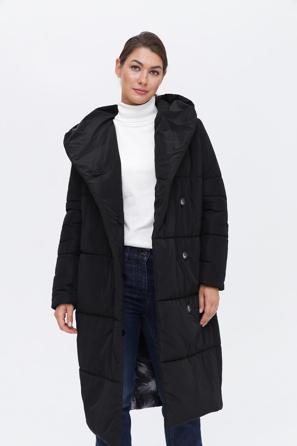 Пальто Electra style чёрное стеганое