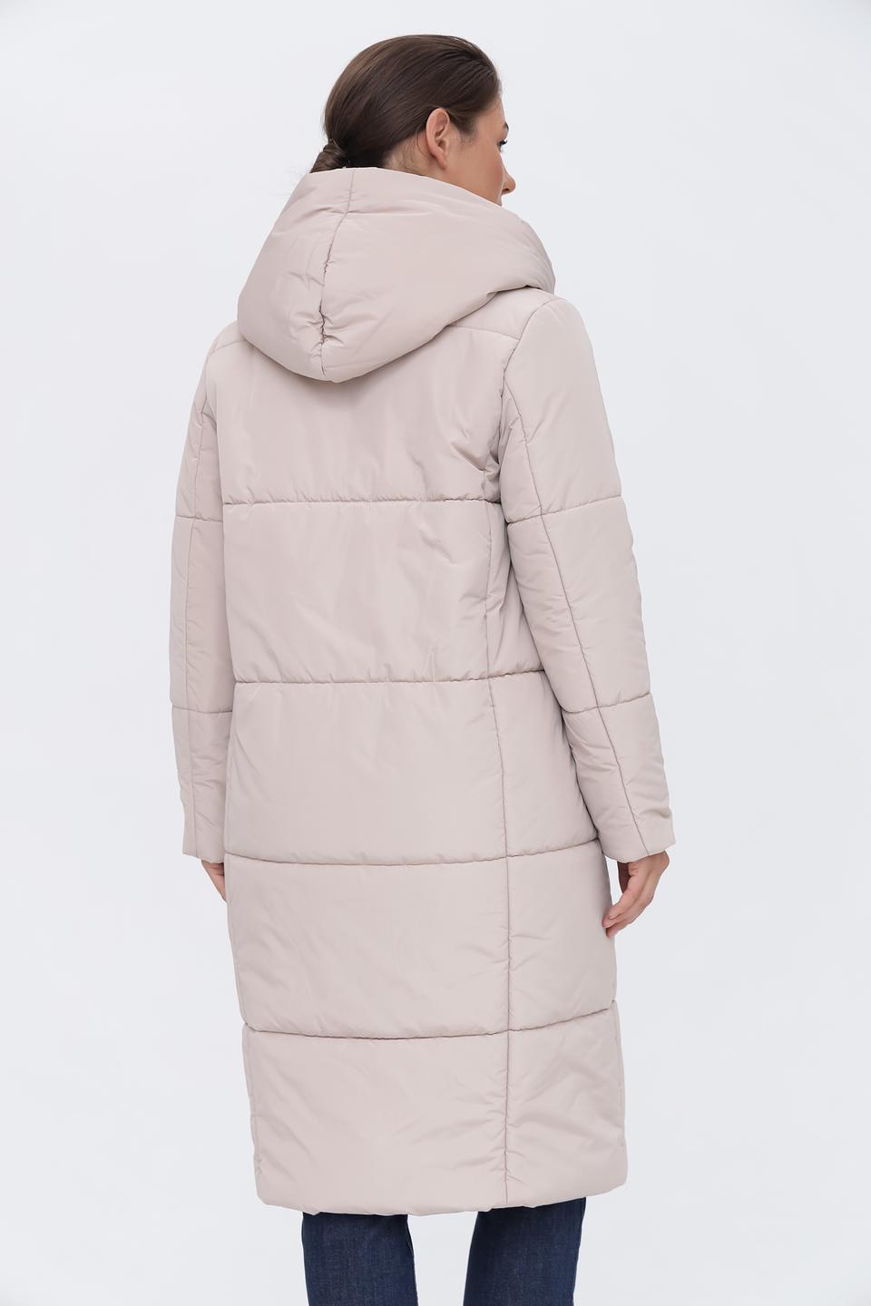 Пальто Electra style стеганое бежевое