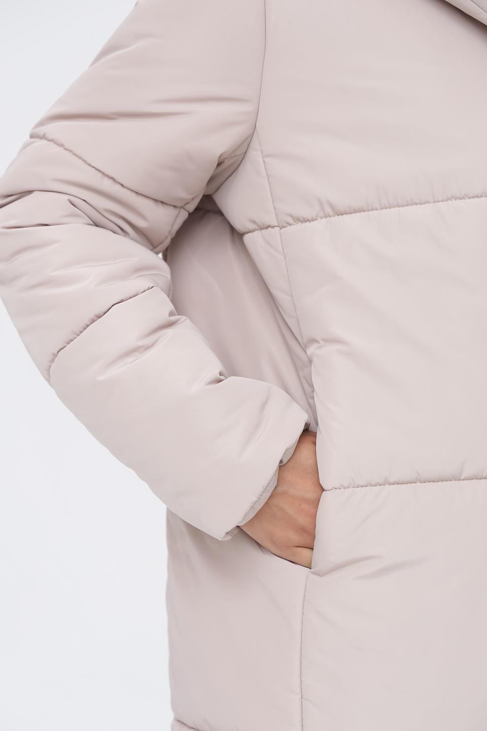 Пальто Electra style стеганое бежевое