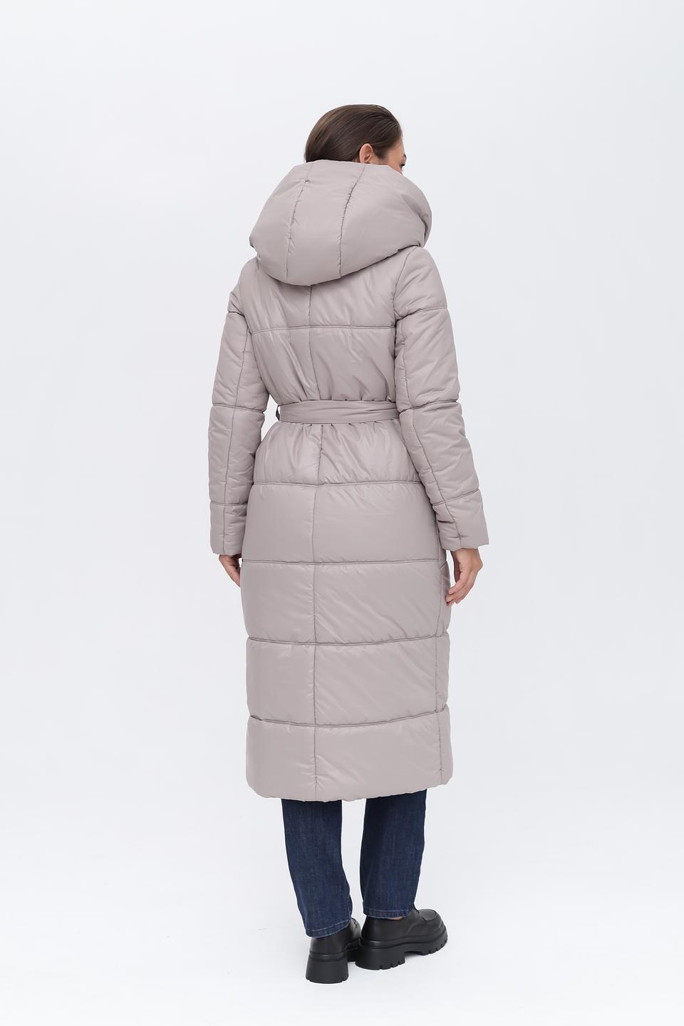 Пальто Electra style стеганое бежевое