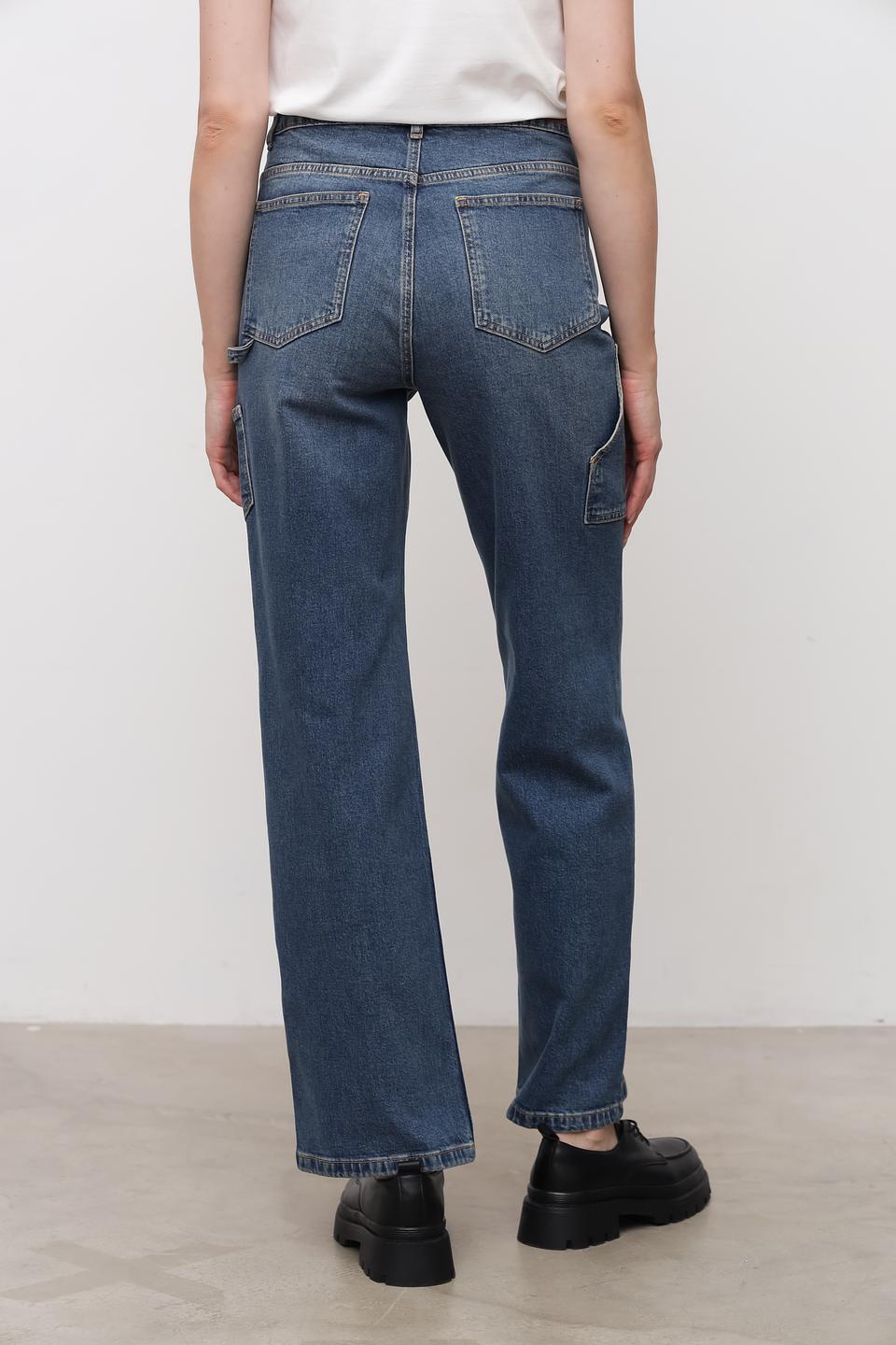 Джинсы карго Oui синие