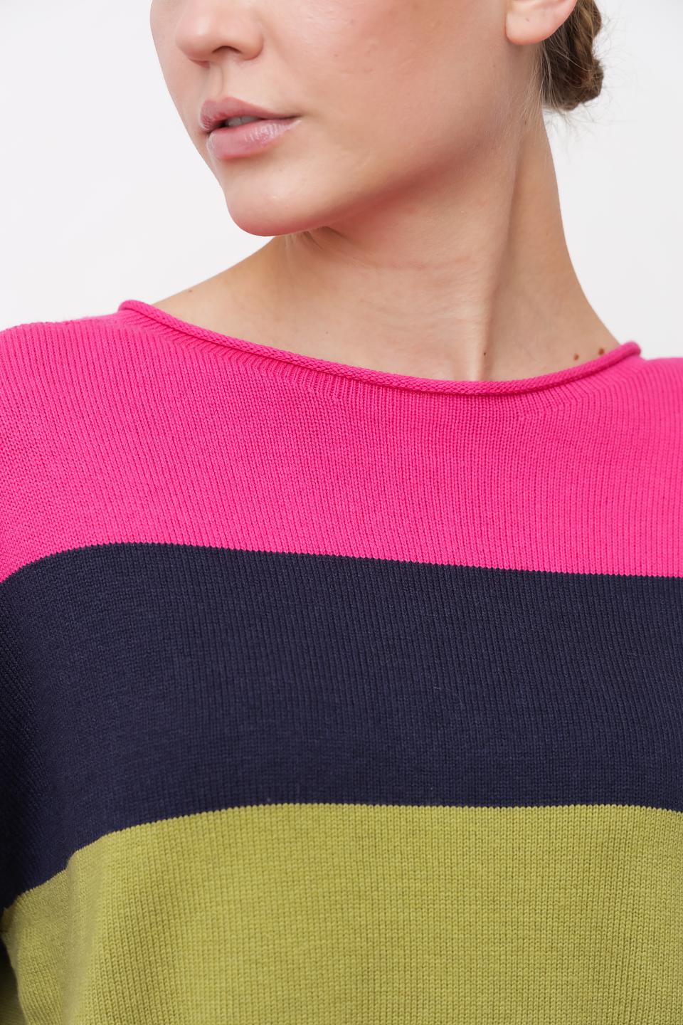 Пуловер Oui в полоску