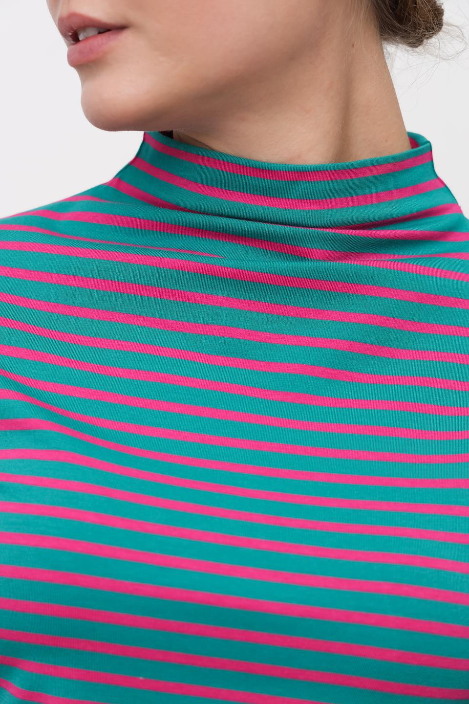 Водолазка Oui в полоску малиновая