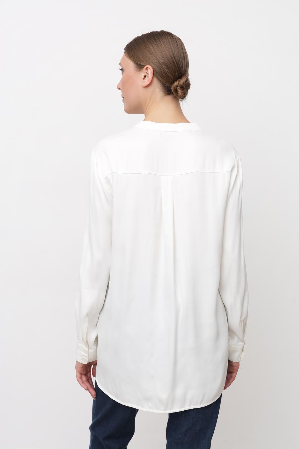 Рубашка Oui женская белая с рукавами-фонариками