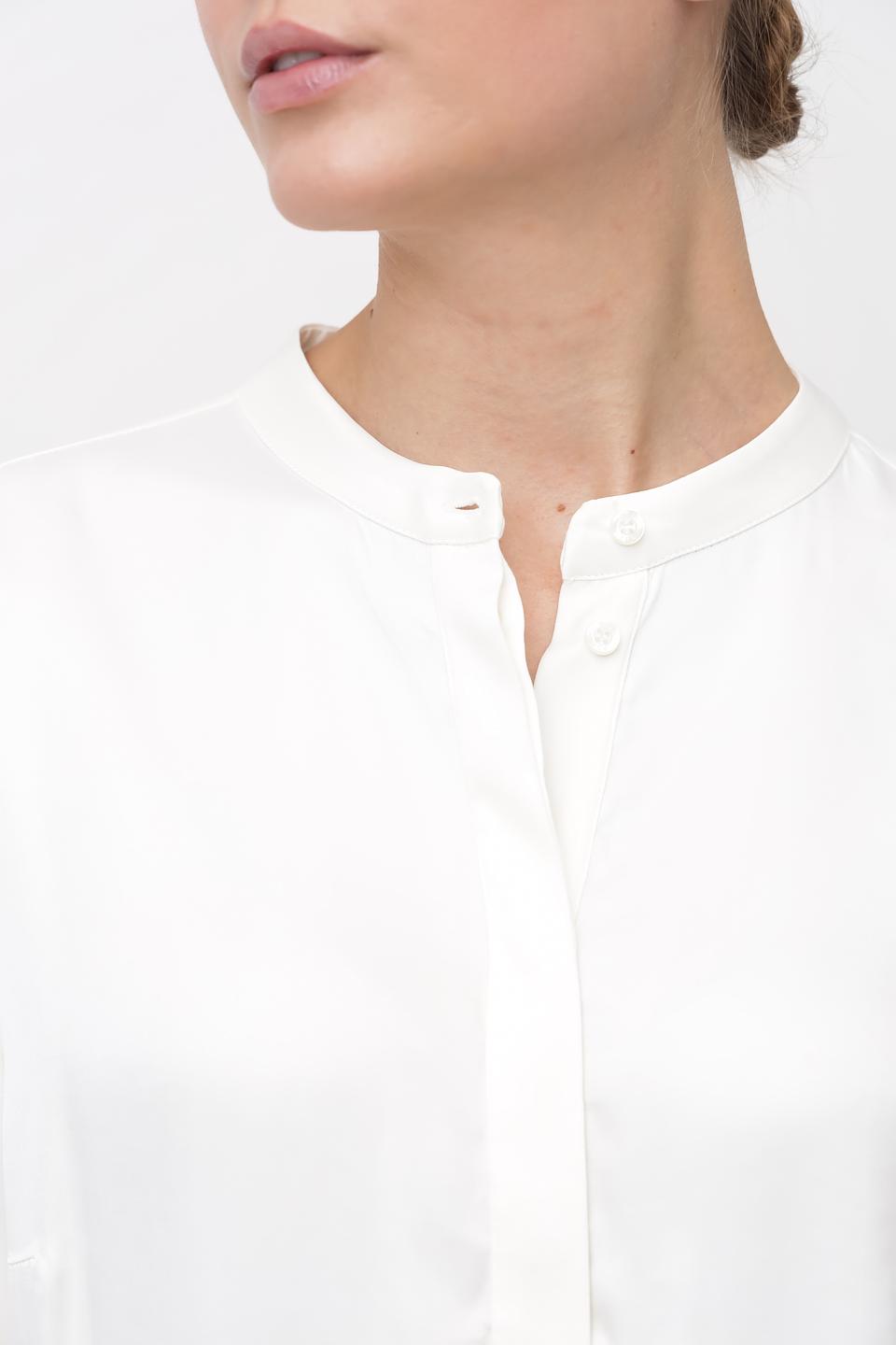 Рубашка Oui женская белая с рукавами-фонариками