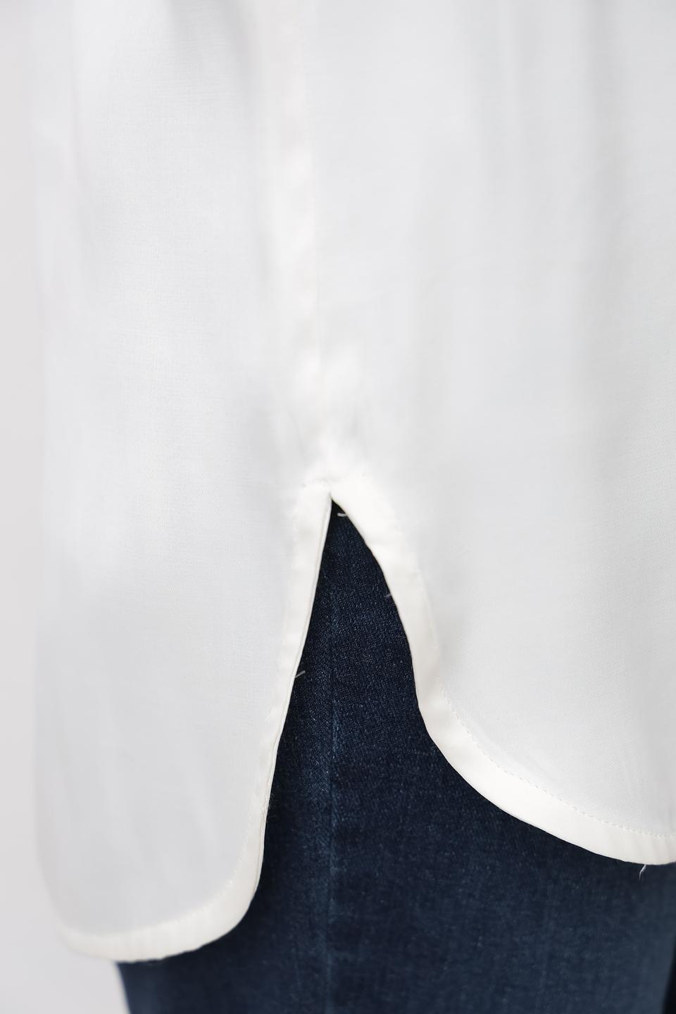 Рубашка Oui женская белая с рукавами-фонариками