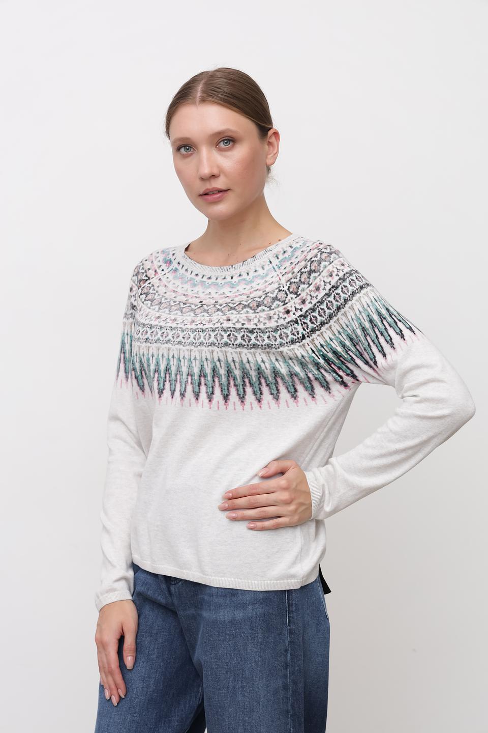 Пуловер Oui с узором