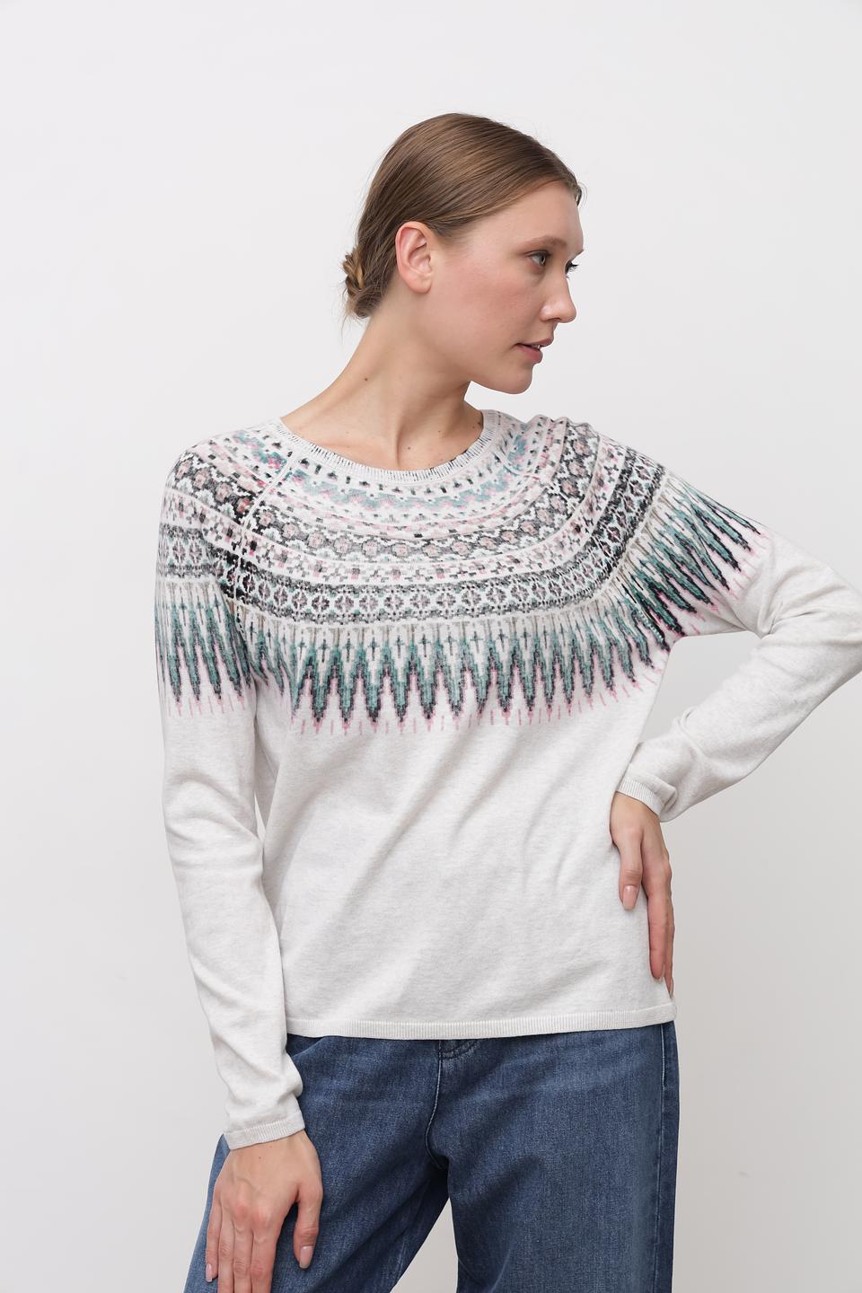 Пуловер Oui с узором