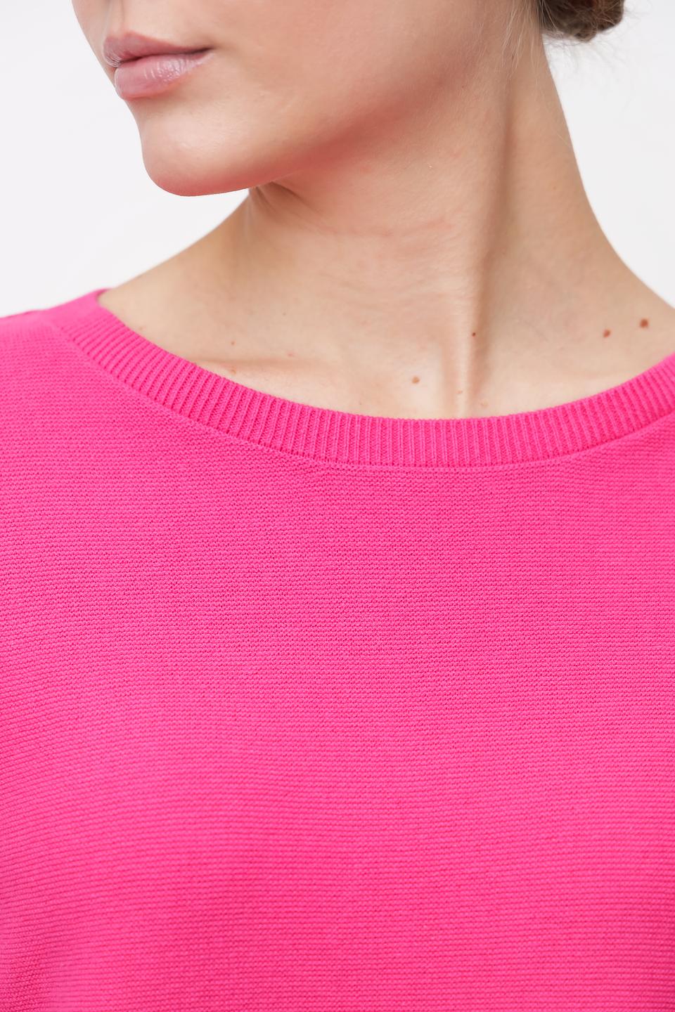 Пуловер Oui фуксия с карманом