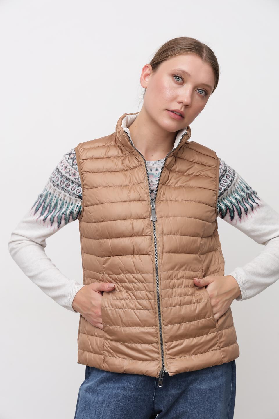 Жилет Lebek стеганый бежевый