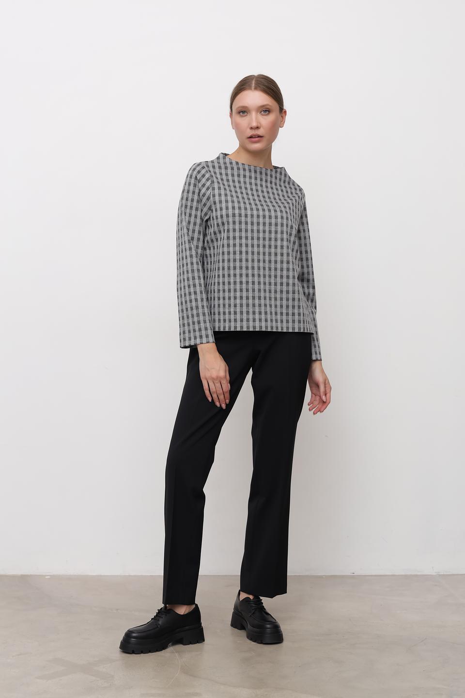 Пуловер Bianca в клетку