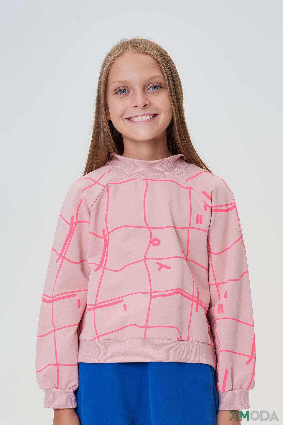Джемпер Choupette дев. с принтом розовый