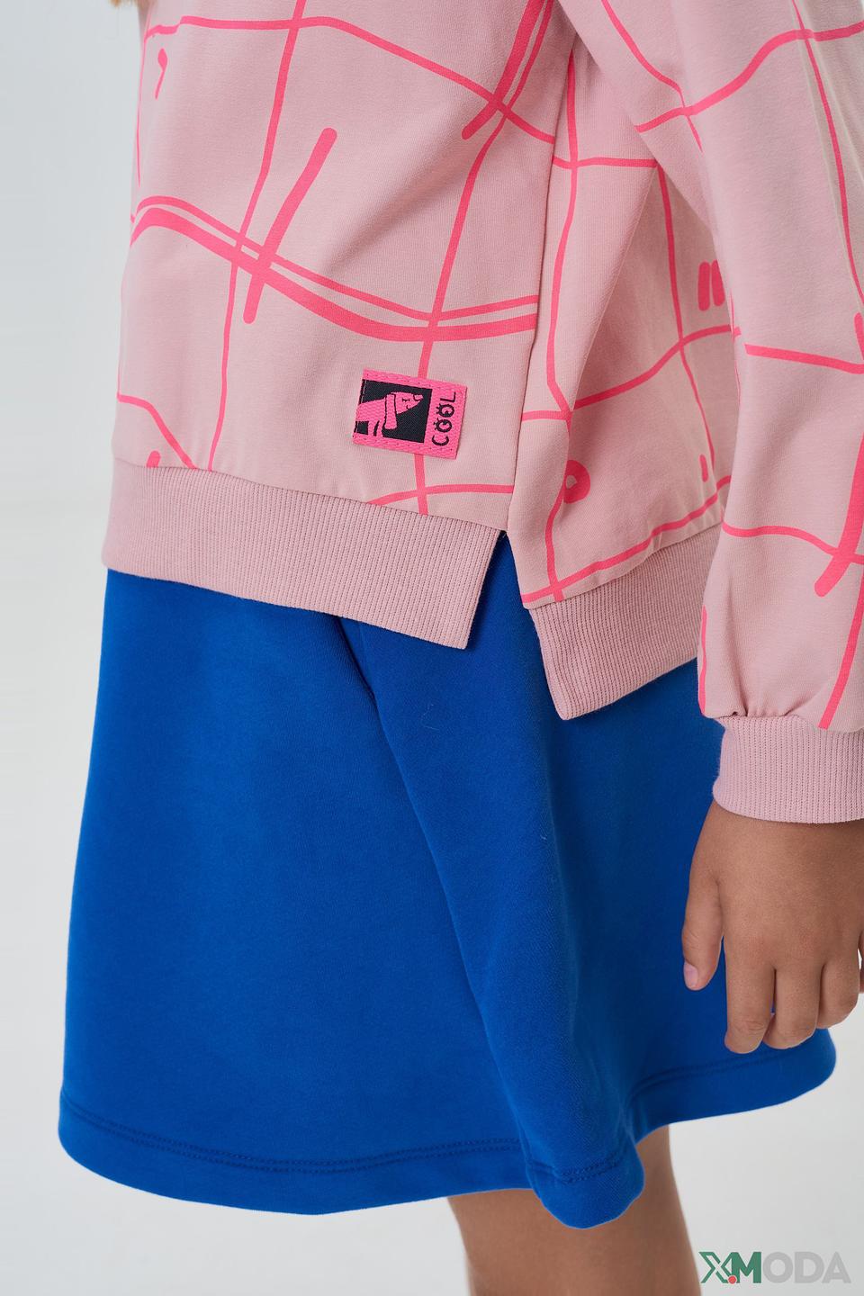 Джемпер Choupette дев. с принтом розовый