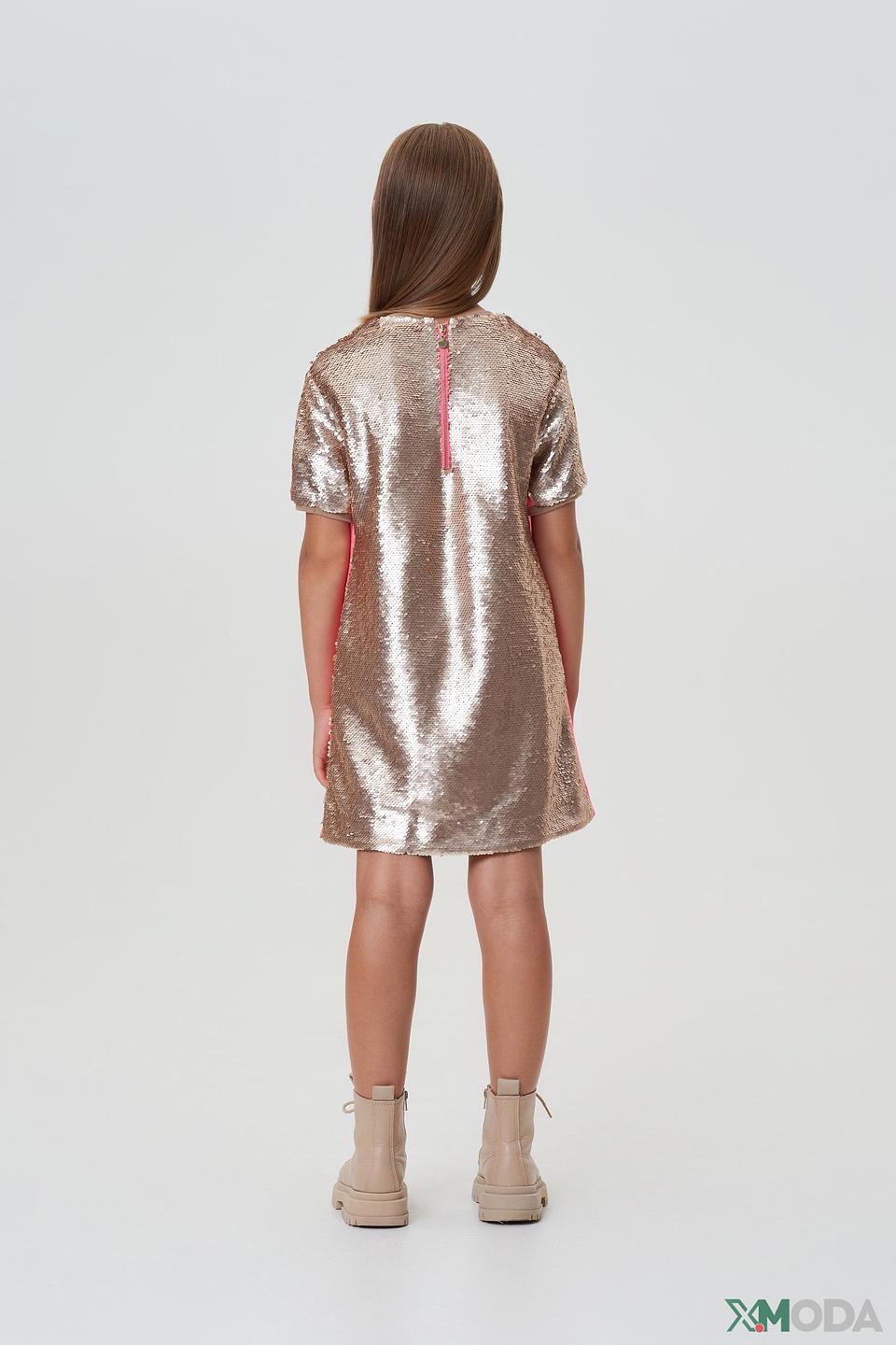 Платье Choupette с пайетками золотое