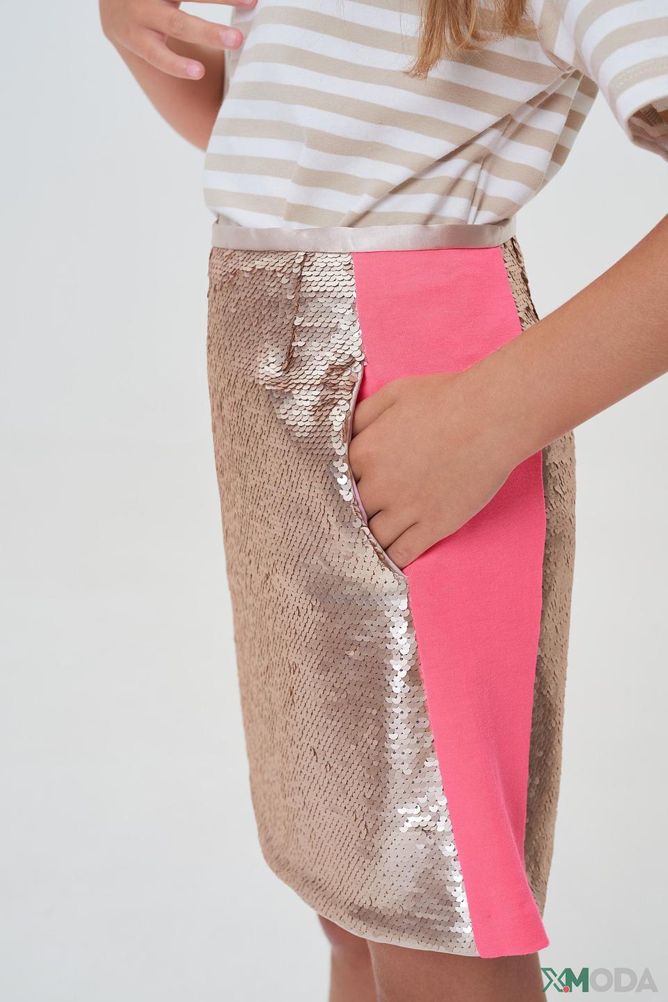 Юбка Choupette дев. с пайетками и вставками