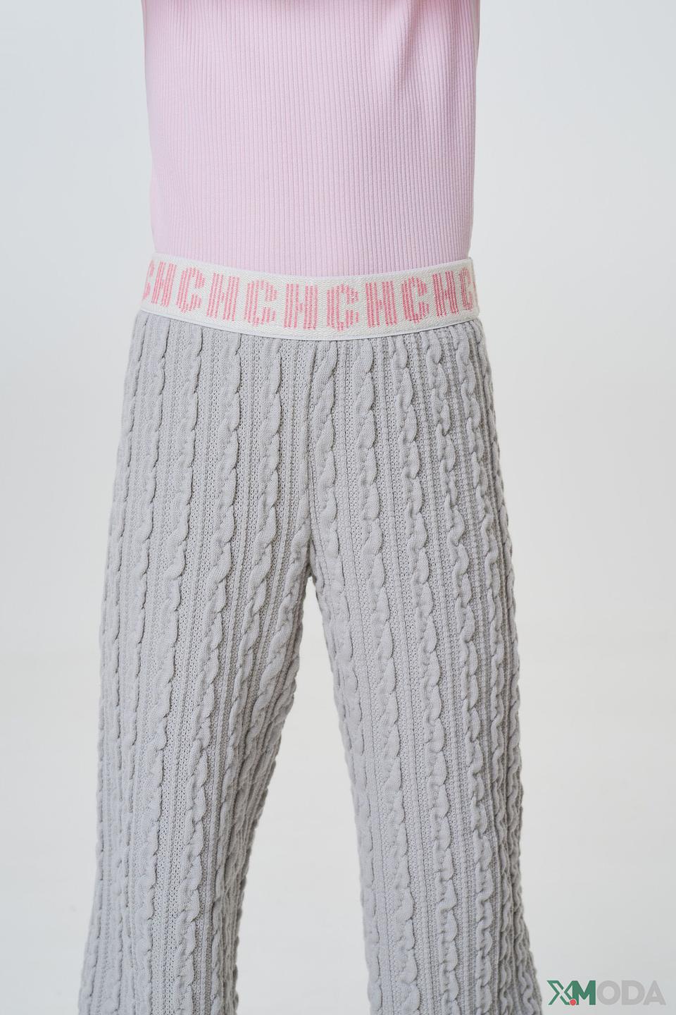 Брюки Choupette серые с косами